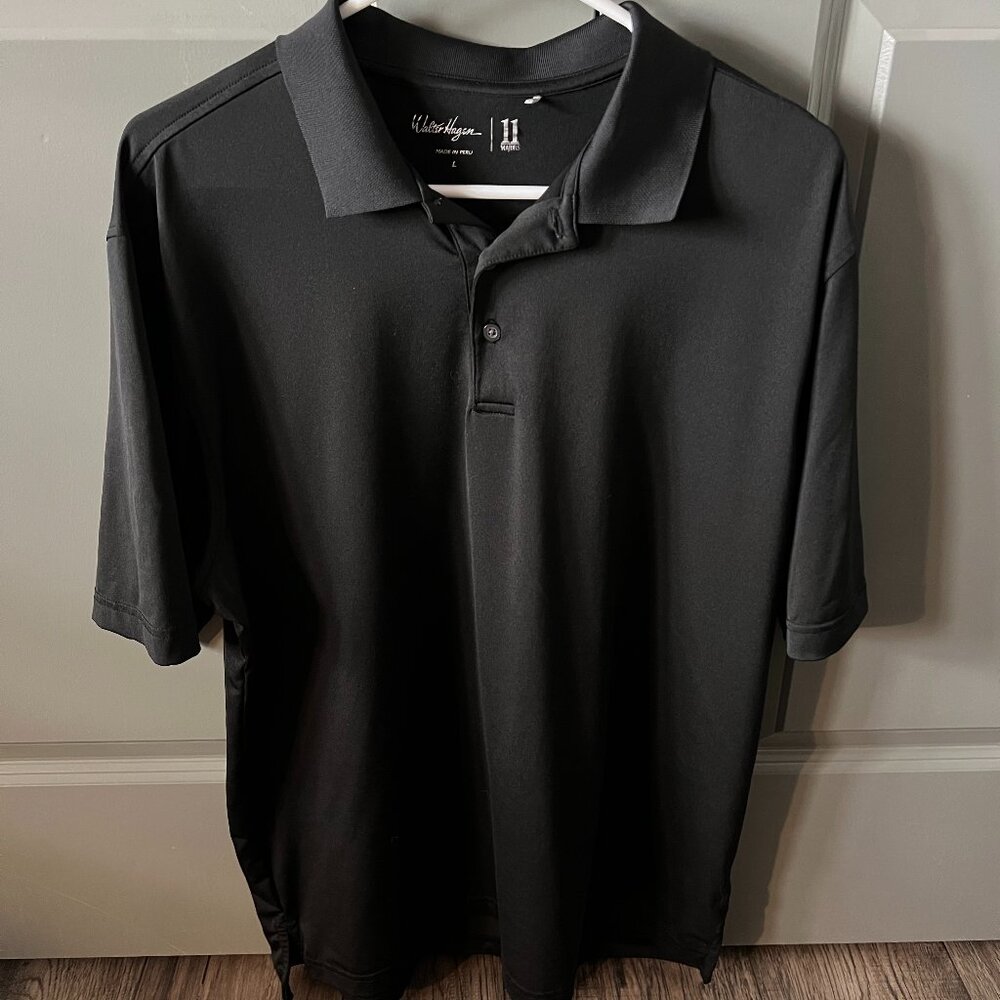 Walter Hagen Black Dri-Fit Men's Large Golf Polo